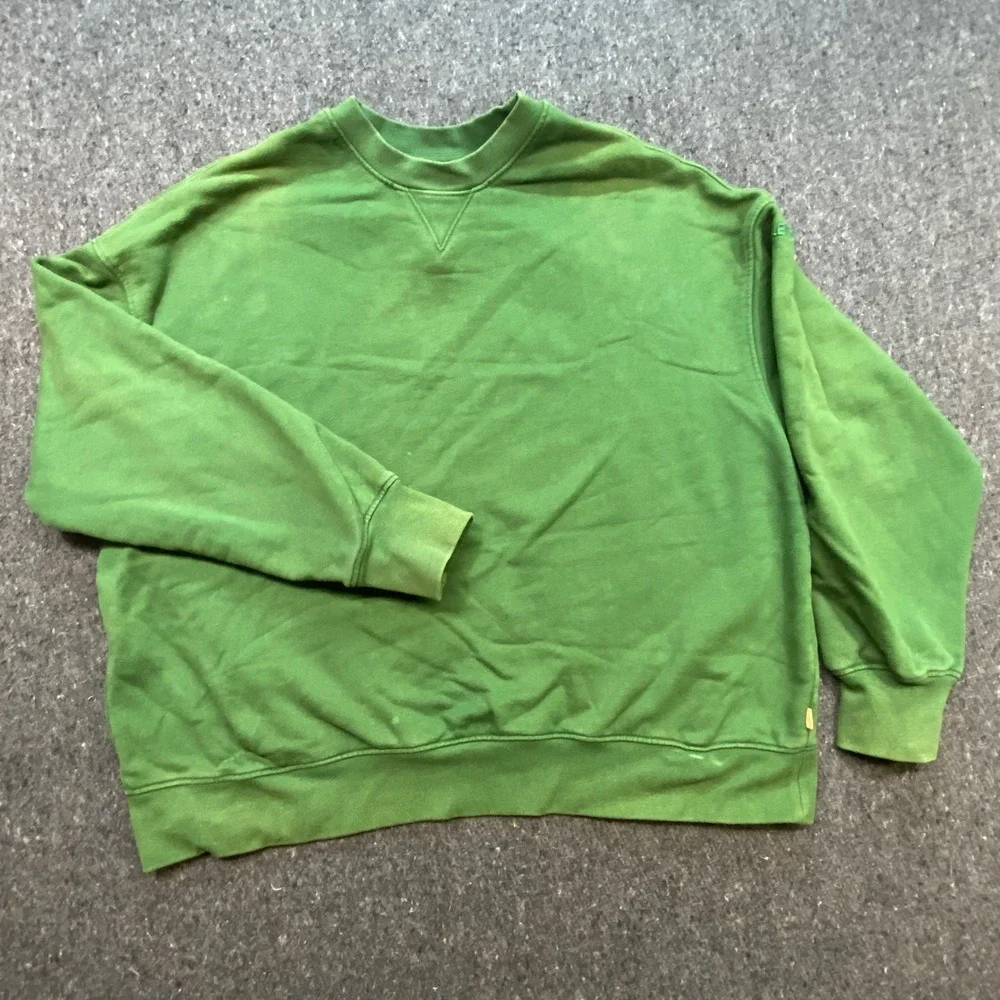 Levi's Gold Tab Mens Large Green Oversized V-Stitch sun faded sweater